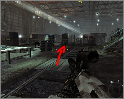 After reaching the biggest warehouse at the end of the mission, ignore the control room which you can see on the right and go straight - WMD | Intel - Intel location - Call of Duty: Black Ops Game Guide & Walkthrough