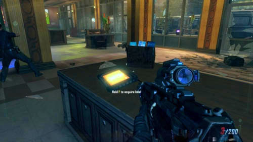 Locate the door through which you can see a wall glowing in blue (first picture above) and run inside - Mission 10: CORDIS DIE | Missions: Walkthrough - Missions: Walkthrough - Call of Duty: Black Ops II Game Guide & Walkthrough