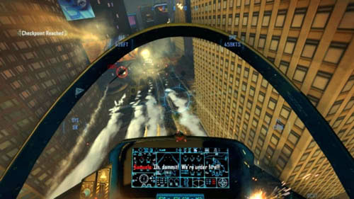 The drones will always attack the convoy in the same way - flying between the buildings and shooting at it (picture above) - Mission 10: CORDIS DIE | Missions: Walkthrough - Missions: Walkthrough - Call of Duty: Black Ops II Game Guide & Walkthrough