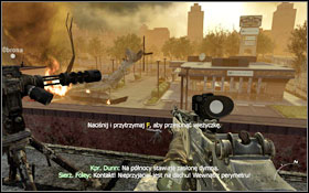 Pick up the sniper rifle with a thermal vision sight, it will be useful in eliminating the enemies in the fog #1 - Act II - Wolverines! - Campaign - Call of Duty: Modern Warfare 2 Game Guide