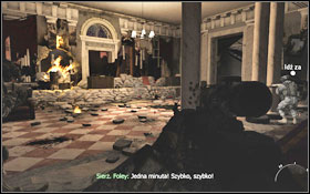 Look outside and you will see enemies lowering themselves down #1, who will start running in your direction after a while - Act III - Whiskey Hotel - Campaign - Call of Duty: Modern Warfare 2 Game Guide