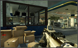 After leaving the alley (beginning of the mission), you will arrive at a small gas station - Intel Location - Act II - Intel location - Call of Duty: Modern Warfare 2 Game Guide