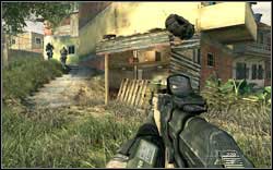 At the next open area, as you start to move forward, the laptop will be right before the stairs on the right, on some barrels - Intel Location - Act II - Intel location - Call of Duty: Modern Warfare 2 Game Guide