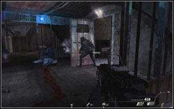 While repelling the attacks with the shield, once you get to the first passage (blue lights), the laptop is in an opened cell on the right - Intel Location - Act II - Intel location - Call of Duty: Modern Warfare 2 Game Guide