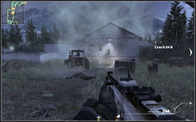 After going out of the barn turn right and quickly run through the field #1 to the next house, into which you will get through the basement #2 - Bravo - Overwatch - Spec Ops - Call of Duty: Modern Warfare 2 Game Guide