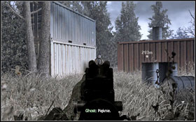 On the left, eliminate him quickly before other enemies have a chance of seeing him. - Charlie - Hidden - Spec Ops - Call of Duty: Modern Warfare 2 Game Guide