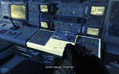 When allied soldier get keys move to the pointed computer and activate him - [Act I] Hunter Killer - Walkthrough - Call of Duty: Modern Warfare 3 - Game Guide and Walkthrough