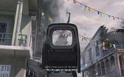 On the street start shooting into enemies on your left - [Act I] Persona Non Grata - Walkthrough - Call of Duty: Modern Warfare 3 - Game Guide and Walkthrough