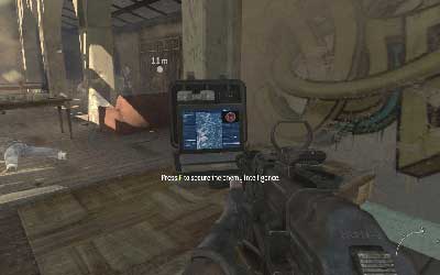 After you clear the building get inside and go to the table standing at the end of the room on the left side - [Act I] Back on the Grid - Walkthrough - Call of Duty: Modern Warfare 3 - Game Guide and Walkthrough