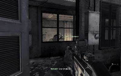 Move forward and kill first guard who will exit from the building - [Act I] Mind the Gap - Walkthrough - Call of Duty: Modern Warfare 3 - Game Guide and Walkthrough
