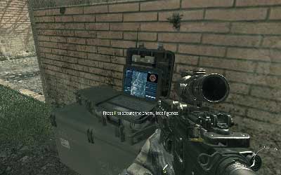 At the left side of square you will see an orange wall and lawn behind it - [Act II] Goalpost - Walkthrough - Call of Duty: Modern Warfare 3 - Game Guide and Walkthrough