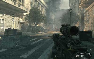 When you kill enemies in all rooms back on the street and move forward - [Act II] Goalpost - Walkthrough - Call of Duty: Modern Warfare 3 - Game Guide and Walkthrough