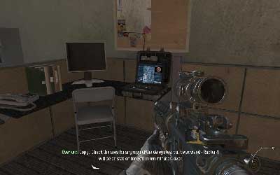 Once you are inside move to the desk on your right and pick up intel #22 - [Act II] Goalpost - Walkthrough - Call of Duty: Modern Warfare 3 - Game Guide and Walkthrough