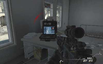 Go upstairs and move to the desk where intel #23 is lying - [Act II] Return to Sender - Walkthrough - Call of Duty: Modern Warfare 3 - Game Guide and Walkthrough