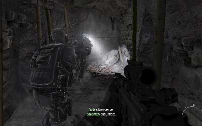 Once the area is clear go along the street and go to the severs with allied soldiers - [Act II] Back and Drag - Walkthrough - Call of Duty: Modern Warfare 3 - Game Guide and Walkthrough