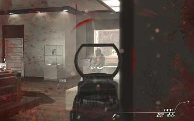 When you reach a court lay wounded soldier neat the container, enter the building and kill all enemies - [Act II] Blood Brothers - Walkthrough - Call of Duty: Modern Warfare 3 - Game Guide and Walkthrough