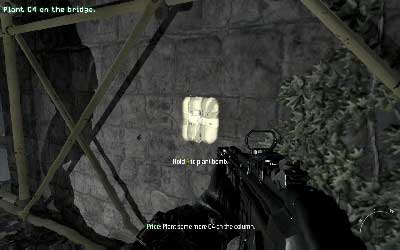 When you get out place charge on the wall and pass through scaffold - [Act III] Stronghold - Walkthrough - Call of Duty: Modern Warfare 3 - Game Guide and Walkthrough