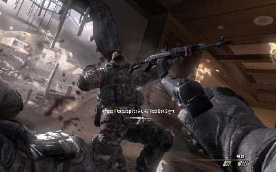 When animation ends use your pistol to kill two soldiers and after that move to the next room - [Act III] Scorched Earth - Walkthrough - Call of Duty: Modern Warfare 3 - Game Guide and Walkthrough