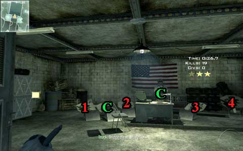 When you enter the room start shooting to the targets from left [1, 2] to right [3, 4] - Stay Sharp - SpecOps missions - Call of Duty: Modern Warfare 3 - Game Guide and Walkthrough