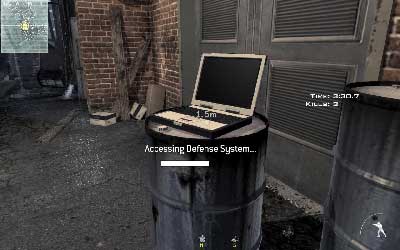 Move to the next alley, kill some enemies and hack computer standing on the barrel - Firewall - SpecOps missions - Call of Duty: Modern Warfare 3 - Game Guide and Walkthrough