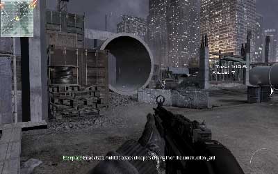 When you reach the construction site hide into the concrete pillar on the left side and wait until partner shoots down choppers - Firewall - SpecOps missions - Call of Duty: Modern Warfare 3 - Game Guide and Walkthrough