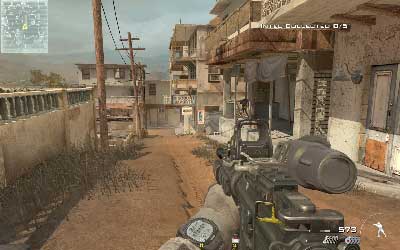 Now move to the road on the right side of the square and eliminate another gun standing under the roof - Fatal Extraction - SpecOps missions - Call of Duty: Modern Warfare 3 - Game Guide and Walkthrough