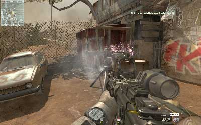 Move along the street and at the end of it on the right side you will encounter the last gun - Fatal Extraction - SpecOps missions - Call of Duty: Modern Warfare 3 - Game Guide and Walkthrough