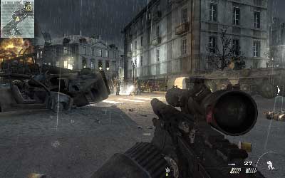 Walk through the square and kill dog and two soldier near the fire camp on the left - Resistance Movement - SpecOps missions - Call of Duty: Modern Warfare 3 - Game Guide and Walkthrough