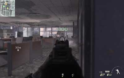 Go downstairs and enter the office room - Little Bros - SpecOps missions - Call of Duty: Modern Warfare 3 - Game Guide and Walkthrough