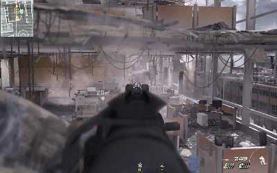Now move toward devastated part of the building and kill all enemies in the area - Little Bros - SpecOps missions - Call of Duty: Modern Warfare 3 - Game Guide and Walkthrough