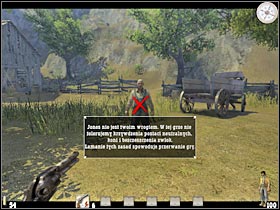 The game will suggest that you practice a few shots here - Chapter I: Level 1 Walkthrough - Chapter I - Call of Juarez - Game Guide and Walkthrough