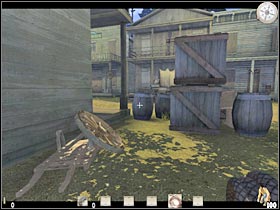 Once you've reached your destination, you will have to turn left - Chapter I: Level 3 Walkthrough - Chapter I - Call of Juarez - Game Guide and Walkthrough