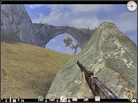 There are at least two Indians in your area, so you will have to take them out first (#1) - Chapter VII: Level 2 Walkthrough - Chapter VII - Call of Juarez - Game Guide and Walkthrough