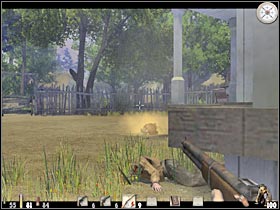 Now you will have to get closer to the back door - Chapter VIII: Level 2 Walkthrough - Chapter VIII - Call of Juarez - Game Guide and Walkthrough