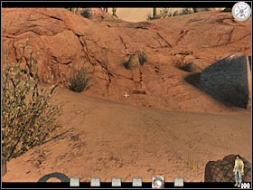 You will have to position yourself in front of the stone (#1) - Chapter XI: Level 1 Walkthrough - Chapter XI - Call of Juarez - Game Guide and Walkthrough