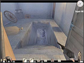 Use the stairs to get down to the basement - Chapter XIV: Level 1 Walkthrough - Chapter XIV - Call of Juarez - Game Guide and Walkthrough