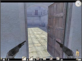 Once you've entered the courtyard, a new cut-scene should appear on your screen (#1) - Chapter XV - Call of Juarez - Game Guide and Walkthrough