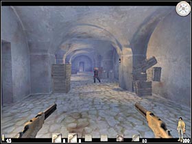 Use the stairs to get down to the lower level - Chapter XV - Call of Juarez - Game Guide and Walkthrough