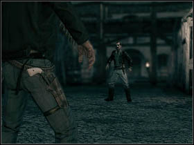 The last task for Thomas in this chapter will be connected with eliminating opponents who will attack the barn - Chapter XIV - Walkthrough - Thomas - Call of Juarez: Bound in Blood - Game Guide and Walkthrough