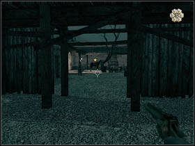 After reaching a horse [secret] [secret] mount it and go towards the barn - Chapter XIV - Walkthrough - Thomas - Call of Juarez: Bound in Blood - Game Guide and Walkthrough