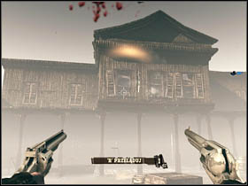 The second task for Ray will be covering Thomas at the front of the biggest building in this chapter - Chapter XIII - Brothers - Call of Juarez: Bound in Blood - Game Guide and Walkthrough