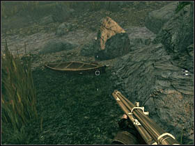 The next one is located right after the place where you will push the dead tree in order to cover a precipice (near the first river encountered during this chapter, behind rocks) - Chapter XI - Secrets - Call of Juarez: Bound in Blood - Game Guide and Walkthrough