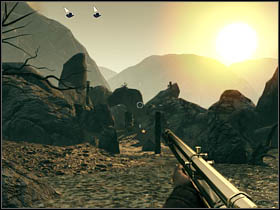 On the other side you will get a chance to see how the water level of the lake will fall - Chapter XI - Walkthrough - part 2 - Call of Juarez: Bound in Blood - Game Guide and Walkthrough