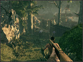 In that way you will reach a ledge - Chapter XI - Walkthrough - part 1 - Call of Juarez: Bound in Blood - Game Guide and Walkthrough