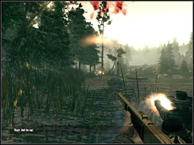 You will start this chapter in a canoe and after a short period of time, right after a bend, Indians will attack you - Chapter XI - Walkthrough - part 1 - Call of Juarez: Bound in Blood - Game Guide and Walkthrough