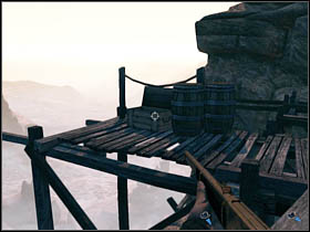 The first secret you will find right after leaving the shed at the beginning of the chapter (after covering two stairs, in a box) - Chapter IX - Secrets - Call of Juarez: Bound in Blood - Game Guide and Walkthrough