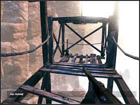 Then, cover the planks and go towards the lift - Chapter IX - Brothers - Call of Juarez: Bound in Blood - Game Guide and Walkthrough