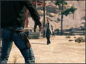 Then leave that building and be ready for another duel (but before that a short conversation must provide you with a break) - Chapter VII - Walkthrough - part 2 - Call of Juarez: Bound in Blood - Game Guide and Walkthrough