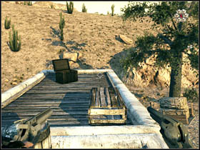 Another secret is on the roof of the white house near the store (behind the hill, about 500 meters away) - Chapter V - Secrets - Call of Juarez: Bound in Blood - Game Guide and Walkthrough