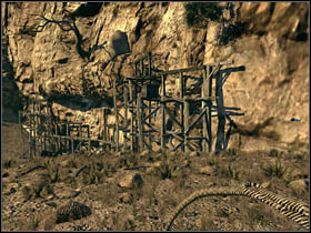 After leaving the hideout of bandits who stolen treasures turn right and go along the line of rocks - Chapter V - Secrets - Call of Juarez: Bound in Blood - Game Guide and Walkthrough